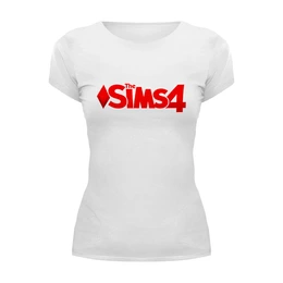 Заказать женскую футболку в Москве. Футболка базовая Sims 4 от THE_NISE  - готовые дизайны и нанесение принтов.