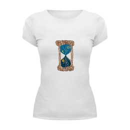 Заказать женскую футболку в Москве. Футболка базовая Песочные часы от THE_NISE  - готовые дизайны и нанесение принтов.