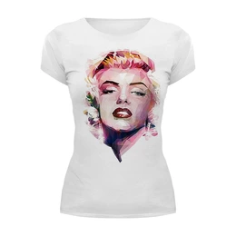 Заказать женскую футболку в Москве. Футболка базовая Marilyn Monroe от kamila - готовые дизайны и нанесение принтов.