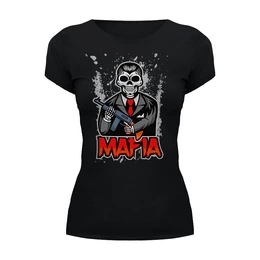 Заказать женскую футболку в Москве. Футболка базовая MAFIA от balden - готовые дизайны и нанесение принтов.