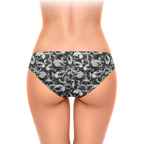 Заказать трусы в Москве. Женские трусы-слипы Черепа от Leichenwagen - готовые дизайны и нанесение принтов.