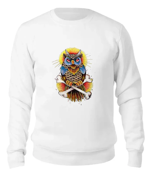 Заказать свитшот в Москве. Женский свитшот хлопковый Mysterious Owl от priceless - готовые дизайны и нанесение принтов.
