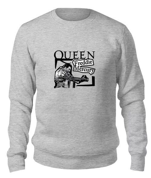 Заказать свитшот в Москве. Женский свитшот хлопковый Freddie Mercury - Queen от Leichenwagen - готовые дизайны и нанесение принтов.