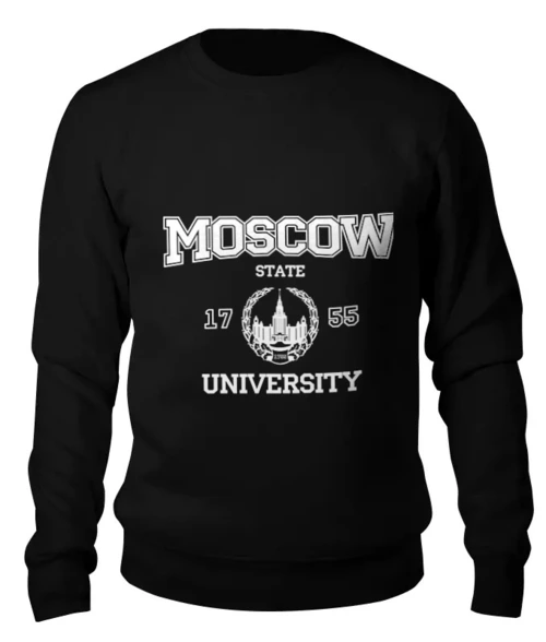 Заказать свитшот в Москве. Женский свитшот хлопковый МГУ Московский государственный университет от nami - готовые дизайны и нанесение принтов.