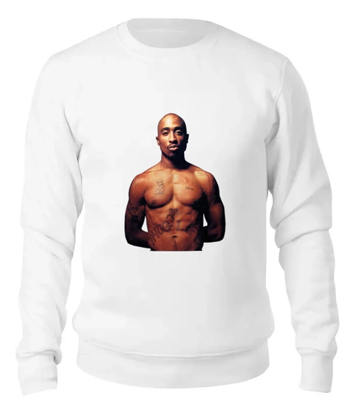 Заказать свитшот в Москве. Женский свитшот хлопковый 2 Pac от saniladv - готовые дизайны и нанесение принтов.