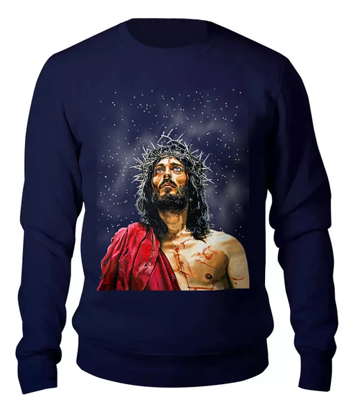 Заказать свитшот в Москве. Женский свитшот хлопковый Jesus Christ от balden - готовые дизайны и нанесение принтов.