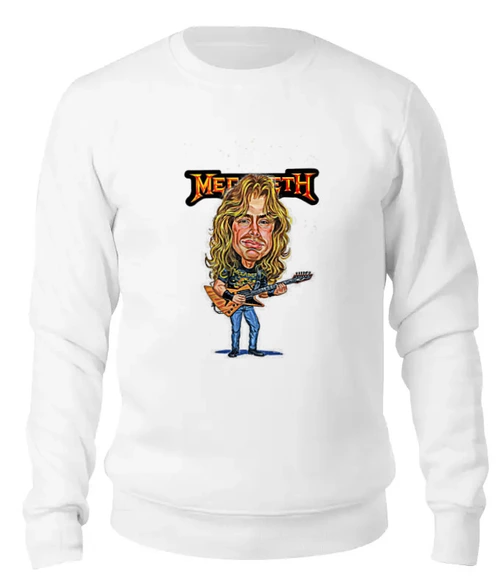 Заказать свитшот в Москве. Женский свитшот хлопковый Megadeth от Leichenwagen - готовые дизайны и нанесение принтов.