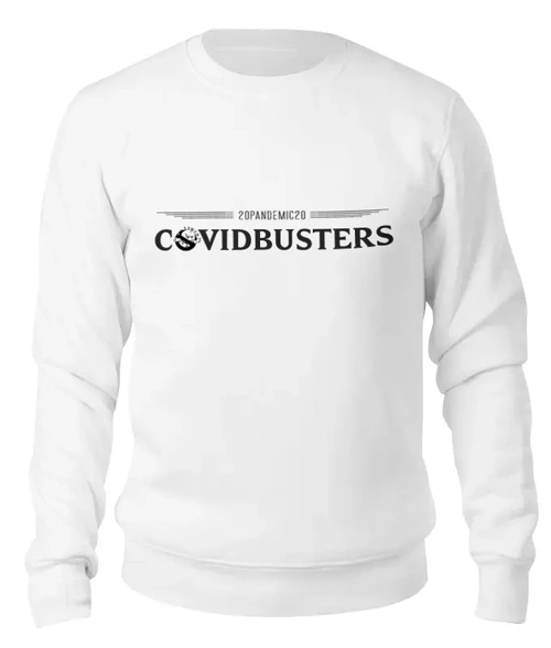 Заказать свитшот в Москве. Женский свитшот хлопковый Covidbusters от Рустам Юсупов - готовые дизайны и нанесение принтов.