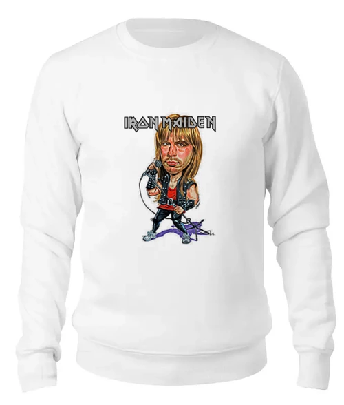 Заказать свитшот в Москве. Женский свитшот хлопковый Iron Maiden Band от Leichenwagen - готовые дизайны и нанесение принтов.