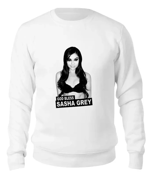 Заказать свитшот в Москве. Женский свитшот хлопковый Sasha Grey от cherdantcev - готовые дизайны и нанесение принтов.