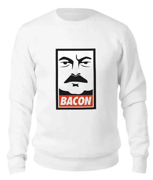Заказать свитшот в Москве. Женский свитшот хлопковый Bacon (Obey) от coolmag - готовые дизайны и нанесение принтов.