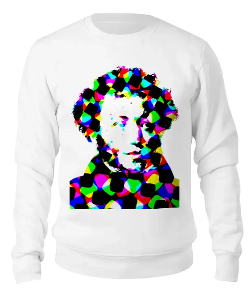 Заказать свитшот в Москве. Женский свитшот хлопковый Пушкин от d_ari.design@mail.ru - готовые дизайны и нанесение принтов.