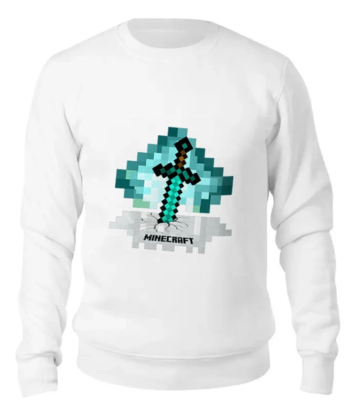 Заказать свитшот в Москве. Женский свитшот хлопковый Майнкрафт Minecraft от MariYang  - готовые дизайны и нанесение принтов.