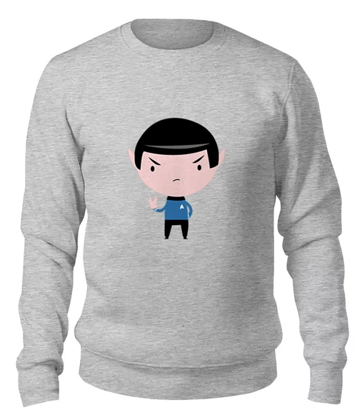 Заказать свитшот в Москве. Женский свитшот хлопковый Спок (Star Trek) от coolmag - готовые дизайны и нанесение принтов.