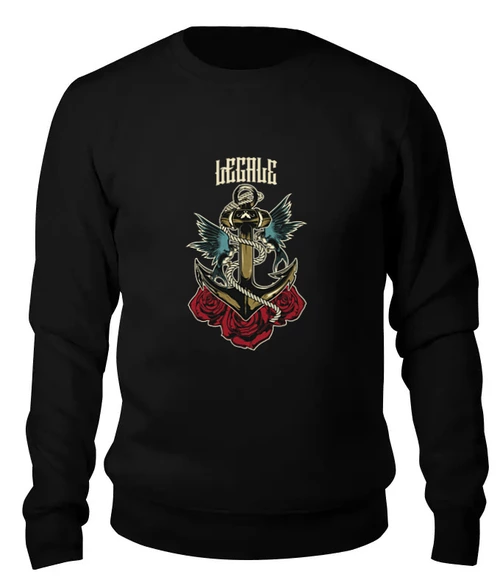 Заказать свитшот в Москве. Женский свитшот хлопковый Anchor old school от Legale Prints - готовые дизайны и нанесение принтов.