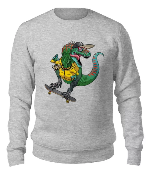 Заказать свитшот в Москве. Женский свитшот хлопковый Динозавр от YellowCloverShop - готовые дизайны и нанесение принтов.
