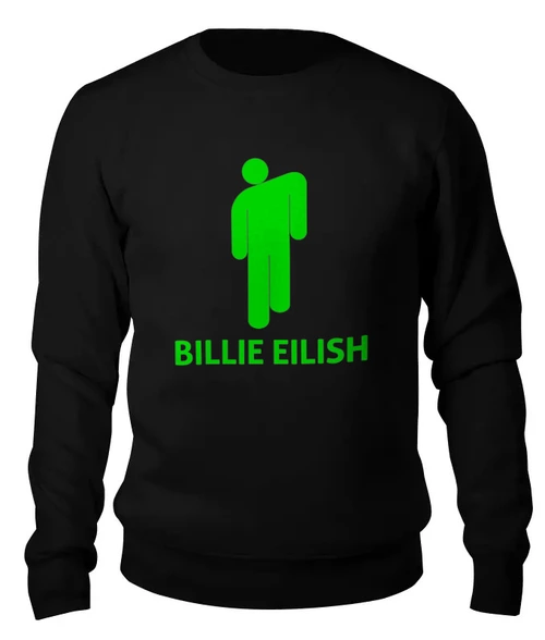 Заказать свитшот в Москве. Женский свитшот хлопковый Billie Eilish от DESIGNER   - готовые дизайны и нанесение принтов.
