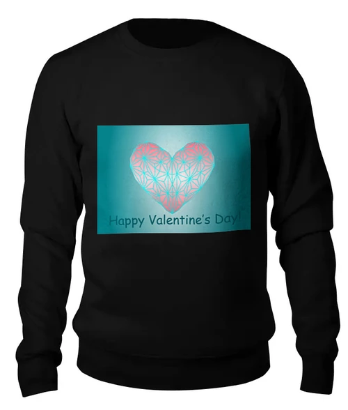 Заказать свитшот в Москве. Женский свитшот хлопковый   Low Poly Heart  от natulia_hatulia@yahoo.com - готовые дизайны и нанесение принтов.