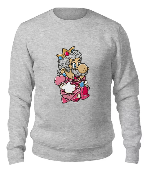 Заказать свитшот в Москве. Женский свитшот хлопковый Mario (Princess Peach) от coolmag - готовые дизайны и нанесение принтов.