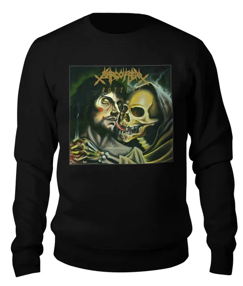 Заказать свитшот в Москве. Женский свитшот хлопковый  Sarcofago death metal band от Leichenwagen - готовые дизайны и нанесение принтов.