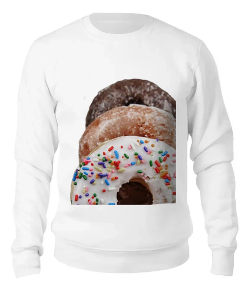 Заказать свитшот в Москве. Женский свитшот хлопковый Donuts от chemparparokke - готовые дизайны и нанесение принтов.