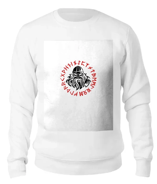 Заказать свитшот в Москве. Женский свитшот хлопковый Вальхалла от shop-viking - готовые дизайны и нанесение принтов.