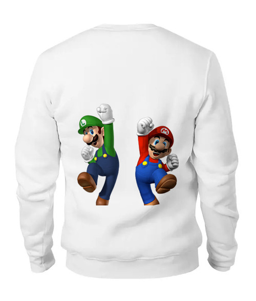 Заказать свитшот в Москве. Женский свитшот хлопковый Super Mario от elvis - готовые дизайны и нанесение принтов.