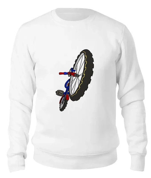 Заказать свитшот в Москве. Женский свитшот хлопковый Велосипед от valezar - готовые дизайны и нанесение принтов.