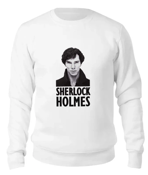 Заказать свитшот в Москве. Женский свитшот хлопковый Sherlock Holmes от cherdantcev - готовые дизайны и нанесение принтов.