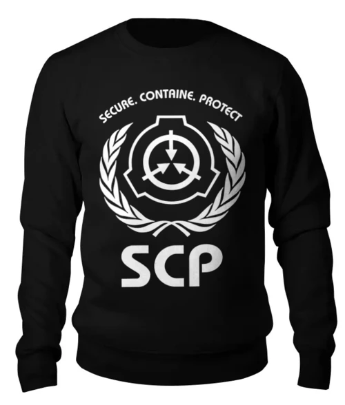 Заказать свитшот в Москве. Женский свитшот хлопковый SCP Foundation от geekbox - готовые дизайны и нанесение принтов.