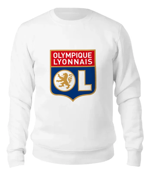 Заказать свитшот в Москве. Женский свитшот хлопковый Olympique Lyonnais от THE_NISE  - готовые дизайны и нанесение принтов.