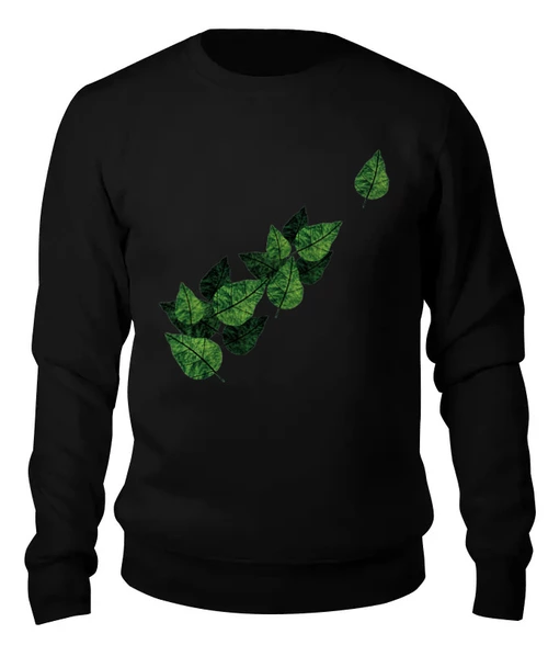 Заказать свитшот в Москве. Женский свитшот хлопковый Evergreen Leaves от CoolColor  - готовые дизайны и нанесение принтов.