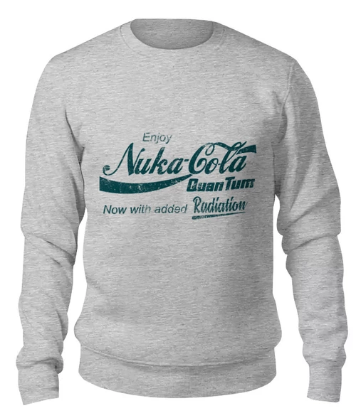 Заказать свитшот в Москве. Женский свитшот хлопковый Nuka-Cola Quantum. Fallout от geekbox - готовые дизайны и нанесение принтов.