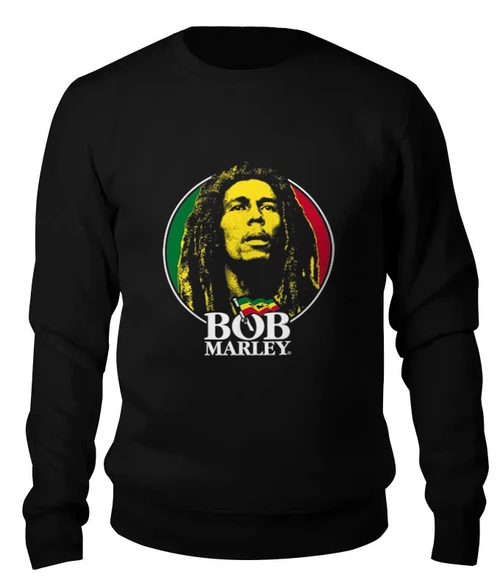 Заказать свитшот в Москве. Женский свитшот хлопковый Bob Marley от inPrintio - готовые дизайны и нанесение принтов.