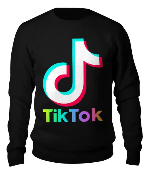 Заказать свитшот в Москве. Женский свитшот хлопковый TIK TOK (Tik Tok video) от vista12761@rambler.ru - готовые дизайны и нанесение принтов.
