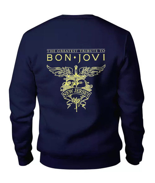 Заказать свитшот в Москве. Женский свитшот хлопковый МУЗЫКА. BON JOVI от robus - готовые дизайны и нанесение принтов.