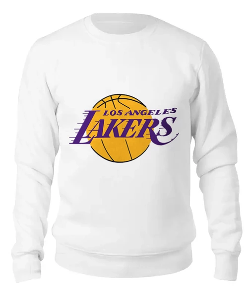 Заказать свитшот в Москве. Женский свитшот хлопковый Lakers от Nalivaev - готовые дизайны и нанесение принтов.