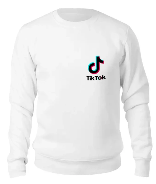 Заказать свитшот в Москве. Женский свитшот хлопковый TikTok  от DESIGNER   - готовые дизайны и нанесение принтов.