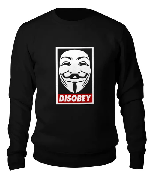 Заказать свитшот в Москве. Женский свитшот хлопковый Disobey от geekbox - готовые дизайны и нанесение принтов.