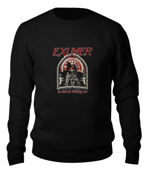 Заказать свитшот в Москве. Женский свитшот хлопковый Exumer (thrash metal band) от Leichenwagen - готовые дизайны и нанесение принтов.