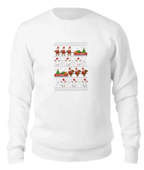 Заказать свитшот в Москве. Женский свитшот хлопковый Новый Год от printik - готовые дизайны и нанесение принтов.
