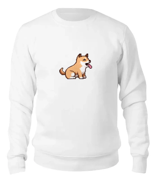Заказать свитшот в Москве. Женский свитшот хлопковый Собака от fanart - готовые дизайны и нанесение принтов.
