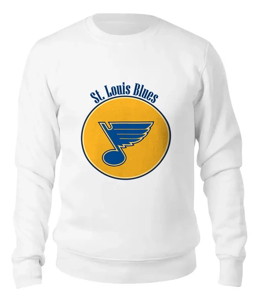 Заказать свитшот в Москве. Женский свитшот хлопковый St. Louis Blues  от kspsshop - готовые дизайны и нанесение принтов.