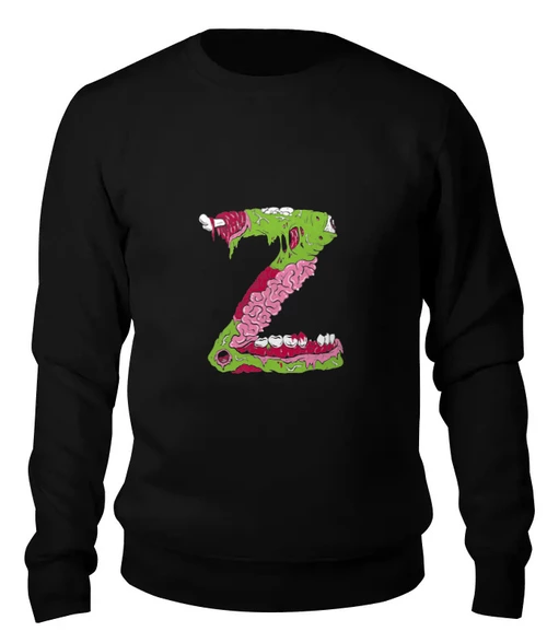 Заказать свитшот в Москве. Женский свитшот хлопковый Z Zombie от skynatural - готовые дизайны и нанесение принтов.