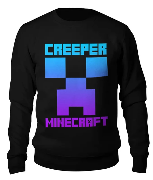 Заказать свитшот в Москве. Женский свитшот хлопковый MINECRAFT CREEPER от weeert - готовые дизайны и нанесение принтов.