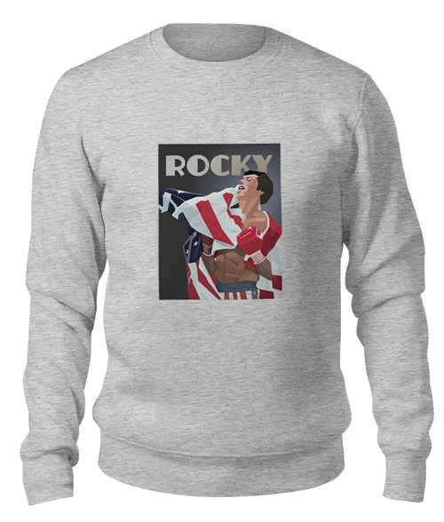 Заказать свитшот в Москве. Женский свитшот хлопковый Rocky / Рокки от KinoArt - готовые дизайны и нанесение принтов.