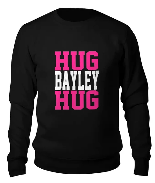 Заказать свитшот в Москве. Женский свитшот хлопковый Hug Bayley Hug (WWE) от coolmag - готовые дизайны и нанесение принтов.