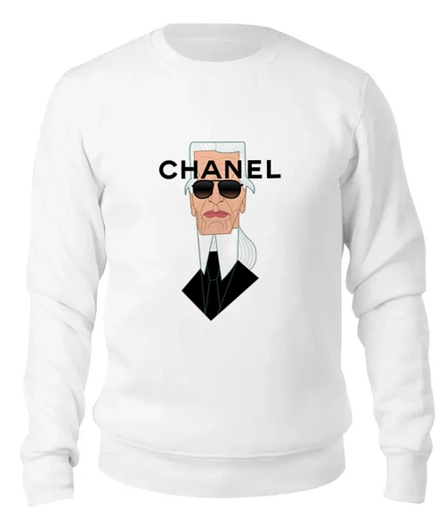 Заказать свитшот в Москве. Женский свитшот хлопковый Chanel от Leichenwagen - готовые дизайны и нанесение принтов.