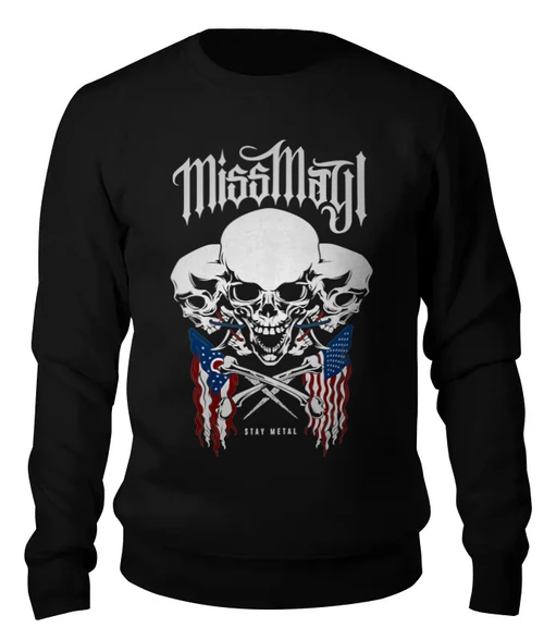 Заказать свитшот в Москве. Женский свитшот хлопковый Miss May I от geekbox - готовые дизайны и нанесение принтов.
