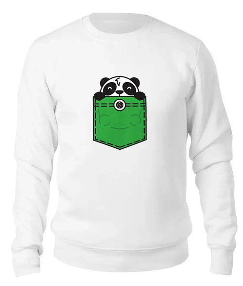 Заказать свитшот в Москве. Женский свитшот хлопковый Панда от fanart - готовые дизайны и нанесение принтов.
